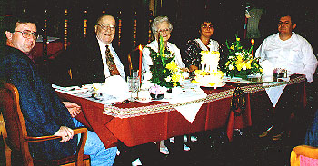 Bob Hooey, Ronald and Marge Hooey on their 50th anniversary, Patti and Jerry Cholak